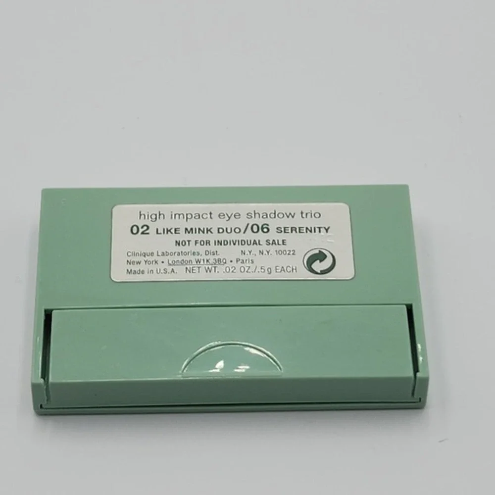 Vintage Clinique High Impact Eye Shadow Trio 02 Like Mink And 06 Serenity New